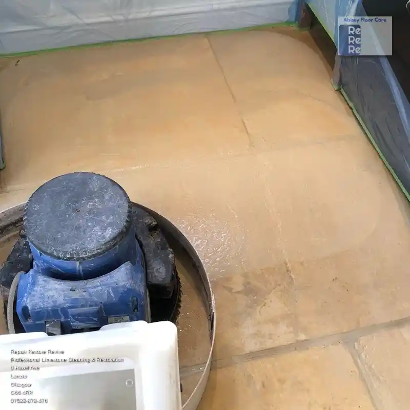 Deep Cleaning & Honing Limestone